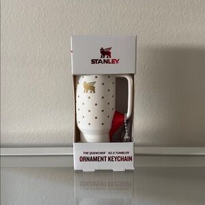 Stanley Ornament Keychain- Frost Polka Dots